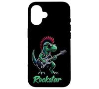Dinosaur Rock Star Guitar Rock'n Roll Music Singer, Band Case for iPhone 16