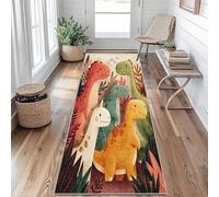 Dinosaur Runner Rugs for Hallway 60x220, Kids Cartoon Dino Hallway Runner Cute Jungle Animal Pattern Carpet Runners for Kitchen Bedroom Living Room, Non Slip Long Rug ew220Q
