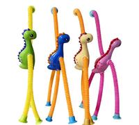 Dinosaur Sensory Tubes, Emotion Calming Fidget, 12cm Mini Interactive Tubes Set for Focus, Healing Pipes for Stress Relief, Kids Adults Sensory Toy for Travel Home School 7.36x5.31 Inches