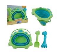 (Dinosaur Set Box) Durable And Portable 25l Foldable Water Bucket For Kidfriendly Sand And Beach Activities