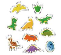 Dinosaur Shaped Cookie Cutters Set, Baking Mould (10 Pieces)