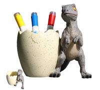 Dinosaur Shaped Pen Holder - Cute Resin Desk Organizer, Large Capacity Pen Holder | Decorative Workspace Accessory for Home, Office, Study Table, Athlon, Please refer to the description, Please refer