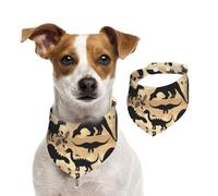 Dinosaur Silhouette Dog Bandanas,Summer Bandanas for Dogs Washable Adjustable Dog Triangle Scarf Bibs Cute Pet Bibs for Medium Large Dogs Puppy and Cats Large