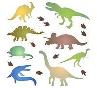 Dinosaur Silhouette Stencil - 21.5cm x 21.5cm (L) - Reusable Kids Animal Jurassic Period Stencil Template