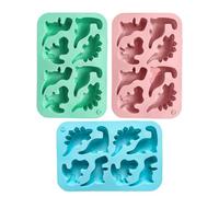 Dinosaur Silicone Candy Molds - Silicone 20x13x7cm 3pcs Set | Non Stick Gummy Chocolate Mold with Easy Release, Candy Making, Cake Decorating | Dinosaur Tray Kitchen Classroom Use