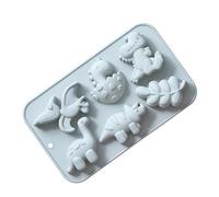 Dinosaur Silicone Mold,6 Cavity Silicone Molds for Cute Different Dinosaur Shapes | Cute Dinosaur Molds for Cartoon Dino, Dinosaur Cake Decor, Dinosaur Silicone Candy Mold for Chocolate,