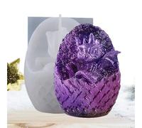 Dinosaur Silicone Mold - Flexible Dragon Egg Tray, Heat Resistant Synthetic Polymer, Non-Stick Casting Component, Easy Demold Reusable Supply | Crafting Unit for Chocolatiers & Candle Makers