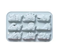 Dinosaur Silicone Mould for Sweets, Dinosaur Chocolate Moulds, 9 Cavities Silicone Animal Mould for Children, Animal for Children, Dinosaur Cake Decoration, Chocolate