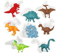 Dinosaur Silicone Moulds for Epoxy Casting Art Crafts, Fondant, Polymer Clay, Soap, Candle 8-Count