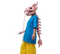 Dinosaur Skeleton Comforter Costume - 3D Skull Head Accessory & Backbone Costume | Realistic and Portable Dinosaur Outfit for Adults - Halloween Costume Party Adult Child