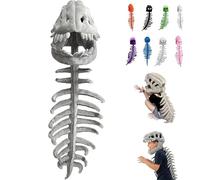 Dinosaur Skeleton Costume, 3D Dinosaur Skeleton Headgear, Dino Skeletons Costume, For Dress-Up, Parties & Photos (F, 47in)