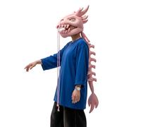 Dinosaur Skeleton Costume, 3D Skull Spine Headpiece, Realistic Portable Dinosaur Skeleton Outfit for Adults, for Children, Adults, Halloween, Cosplay, Theme Party, Fancy Dress