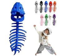 Dinosaur Skeleton Costume ，Cozy Dino Skeleton ，Huggable Softness 3D Skeleton Costume For Dress-Up, Parties & Photos (Blue, Big)