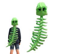 Dinosaur Skeleton Costume Dress Up Outfits with Sound