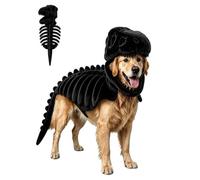 Dinosaur Skeleton Costume For Cats Dogs Halloween 3D Hood Horror Outfit