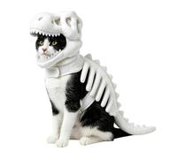 Dinosaur Skeleton Costume for Cats Funny Soft Plush 3D Skeleton | Halloween costumes for puppies kittens birthday party festival celebration daily event