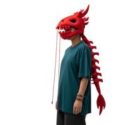 Dinosaur Skeleton Costume Plush 3D Headband Adult Realistic Funny Outfit Halloween Party Holiday
