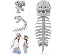 Dinosaur Skeleton Costume Set, Dinosaur Costume-3D Skeleton Design, 3D Wearable Realistic Skeleton Dinosaur Costume, Realistic Dinosaur Skeleton Costume Set Spinosaurus Plush Dino for In/outdoor