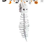 Dinosaur Skeleton Costume - Velvet Bodysuit 115 cm, Theatre Role Play Outfit, Padded Jumpsuit Design | Full Set with Hood Hallowe Party Outfit