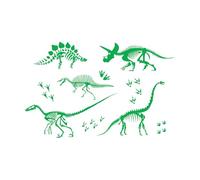Dinosaur Skeleton Dino Skull Bones Wall Stickers 48x74.9cm Do not Damage The Wall Surface Green