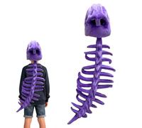 Dinosaur Skeleton Dress Up Costume - Party Cosplay Clothes With Sound,Masquerade Cosplay Props | for Adults Content Creators Theater Artists School Performances Thematic Events Com