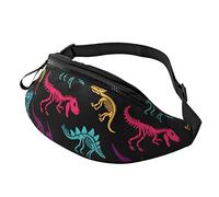 Dinosaur Skeleton Fossil Fanny Pack Crossbody Waist Bag Pack for Men Women. Belt Bag for Travel Walking Running Hiking Fishing.