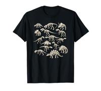 Dinosaur Skeleton Line Paleontology Science Fossil T-Shirt