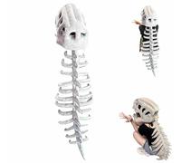 Dinosaur Skeleton Plush Costumes,Wearable Soft Fossil Outfit,Realistic Dinosaur Skeleton Costume, Cosplay Lightweight Dinosaur Fossil Jumpsuit,for Fancy Dress Parties Up for Kids Adults (75CM)