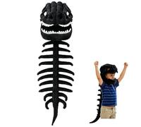 Dinosaur Skeleton Plush Toy for Kids Dino Bone Boys Gifts(Black, 32")