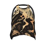 Dinosaur Skeleton Print Baby Car Seat Canopy Cover, Multi Use Breathable Nursing Breastfeeding Covers for Mom Soft Stroller Sun Shade Newborn Shower Gift