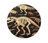 Dinosaur Skeleton Print Button Pins 5 Pcs, 2.4 Inch Round Button Badges Metal Personalized Picture Photo Pin Buttons Kit For Craft Supplies Christmas Diy Party Projects