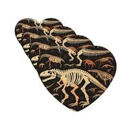 Dinosaur Skeleton Print Car Air Fresheners Cards Set of 4 Pieces Personalized Car Fresheners Gifts for Men Women Auto Aromatherapy Tablets Hanging Scented Cards for Wardrobe Bathroom