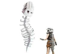 Dinosaur Skeletons Headgear Set Skull Headpiece and Spine for Adult Kid Halloween Cosplay 3D Dinosaur Skeleton Costume
