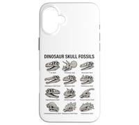 Dinosaur Skull Fossils Chart Prehistoric Paleontology Case for iPhone 16 Plus