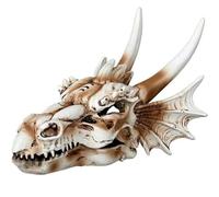 Dinosaur Skull Model, Artificial Dragon Head Skeleton Ornament Fish Tank Decorations Aquarium Ornament Fish Tank Accessories