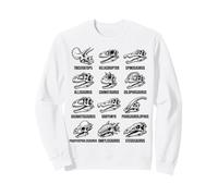 Dinosaur Skull Types Paleontology Fossil Anatomy Chart Sweatshirt