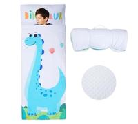 Dinosaur Sleeping Bag for Boys Girls,Nap Mat for Kids with Removable Pillow,Warm Toddler Slumber Bag for Bedroom Daycare Kindergarten,Gift for Birthday Christmas