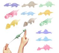 Dinosaur Slingshot, 12 Pieces Dinosaur Finger Slingshot, Flying Slingshot Toys, Novelty Catapult Toys, Funny Stress Relief Toys for Birthday, Christmas and Party Gifts