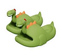 Dinosaur Slippers Sandals, Funny 3D Cute Dino Slides Open Toe Home Bath Slippers (Green, little_kid, women, numeric_13, numeric, uk_footwear_size_system, medium)