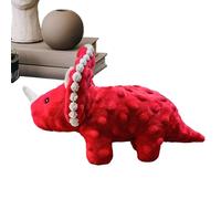 Dinosaur Squeaky Dog Toy | New Farm Colorful Series Puppy Plush Interactive | Built In Squeaker Teething Chew Cleaner | Fun Entertainment Teeth Brushing For Small Medium Dogs Puppies