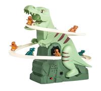 Dinosaur Stairs: Electric Race Track for , Interactive Game with Lights and Music | Battery Powered Dinosaur Vehicle, Fun Racing Game for Kids to Start