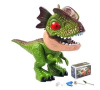Dinosaur Stationery Set 5 in 1 Kid Stationery Set Includes Ruler Pencil Pencil Sharpener Binding Machine and Eraser Posable Dinosaur School Supplies Style 2
