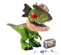 Dinosaur Stationery Set, 5 in 1 Kid Stationery Set Includes Ruler, Pencil, Pencil Sharpener, Binding Machine and Eraser, Posable Dinosaur School Supplies, Style 2