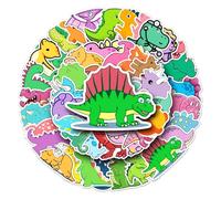 Dinosaur Stickers 50PCS Cartoon Dragon Vinyl Decals Waterproof Sticker Pack for Kids Teens Boys Girls Dino Party Favors Gifts Laptop Water Bottles Phone Case Suitcase Scrapbook Journal