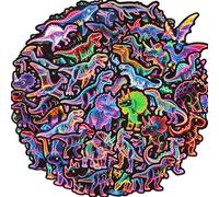 Dinosaur Stickers 56 Pcs Cool Neon Dinosaur Sticker Packs, Prizes for Kids Classroom Rewards, Waterproof Vinyl Stickers for Water Bottles Laptop Scrapbooking Skateboard Journaling Luggage Tumbler etc