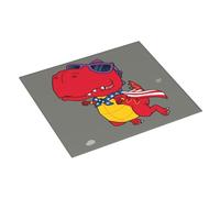 Dinosaur Super Hero Cartoon Dish Drying Mats - Absorbent Drying Mat for Kitchen Counter Mat, 16x18In Christmas Dish Drying Mat, Dish Rack Mat with Hanging Loop