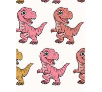 Dinosaur T-Rex A7 Planner Insert Weekly and Monthly - 6x8 Compact Planner for Notebook Covers with Clean Minimal Layout