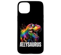 Dinosaur T Rex Ally Saurus Rainbow Flag Gay Pride Case for iPhone 15 Plus