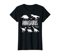 Dinosaur T Rex Anna Annasaurus Girls Dino Name T-Shirt