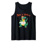 Dinosaur T Rex Dad A Saurus Funny New Dad Gag Joke Est 2026 Tank Top